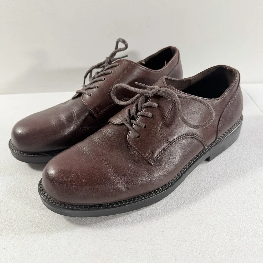 Nunn Bush Mens Brown Leather Lace Up Oxford Dress Shoes Size 9‎ M